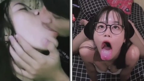 Cipok Cewek Lidah Panjang Mainin Ludah